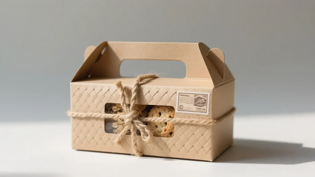 minimalist cookie paper gift box packaging style