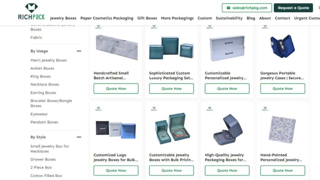 richpack jewelry box