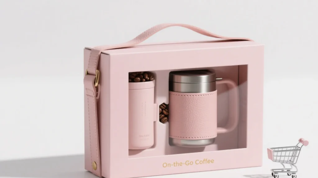 richpack pink travel mug giftbox