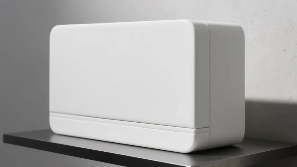 simple white wooden jewelry box