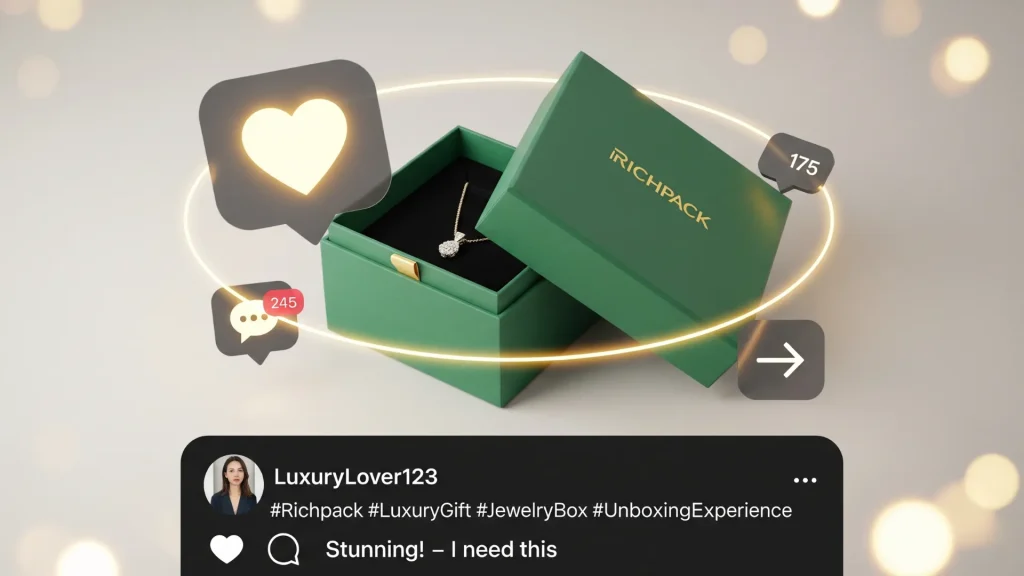 social media style luxury jewelry box post