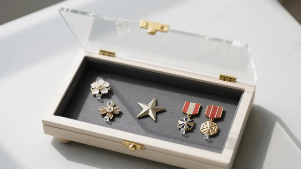 wooden box clear lid small accessorie