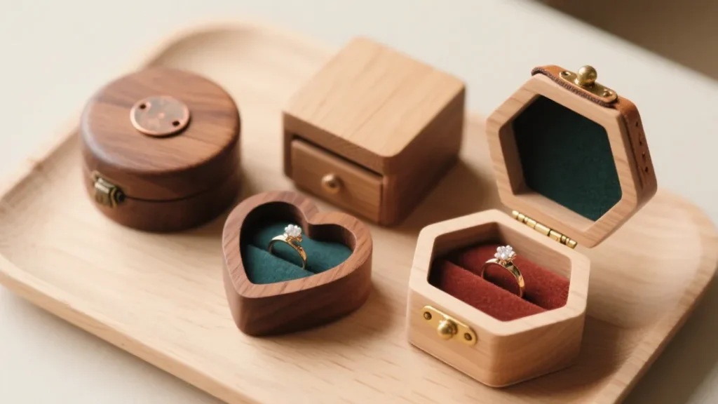 wooden box mini jewelry accessories