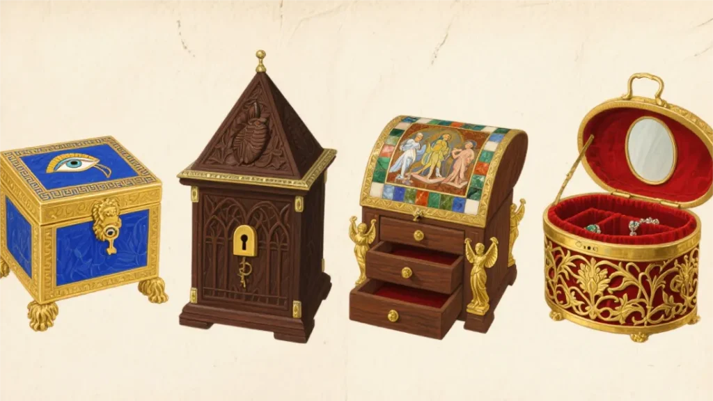 wooden box miniature chest collection