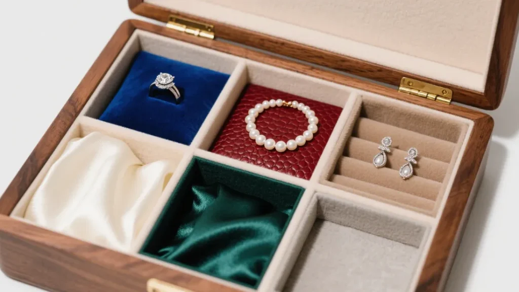 wooden box multi color compartments