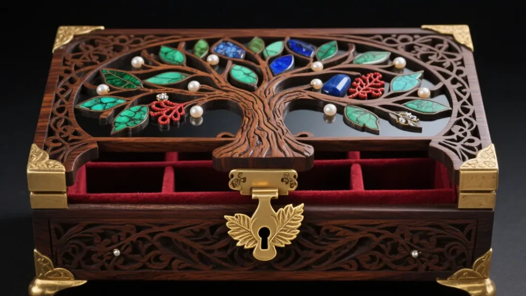 wooden box three drawer storage