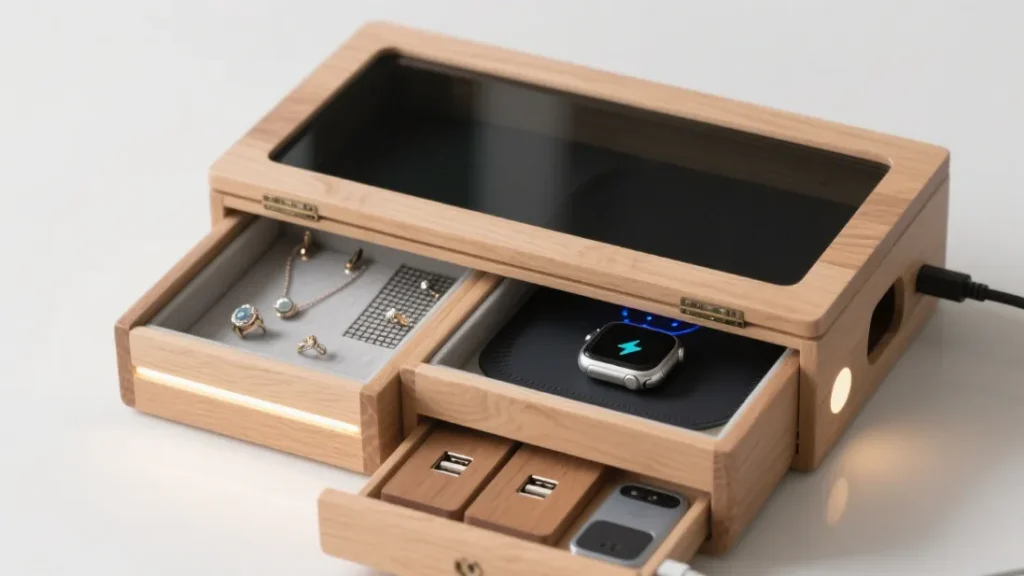 wooden box unique branch decoration