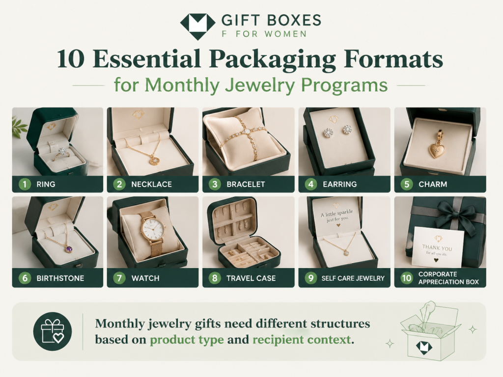 10 Best Monthly Gift Boxes for Women - Corporate Jewelry Appreciation Box