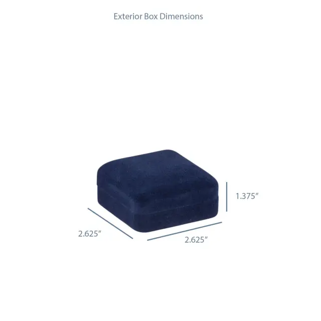 Double Ring Box Suede Navy Blue | Custom Luxury Jewelry Packaging Solutions – Richpack - Double Ring Box 5