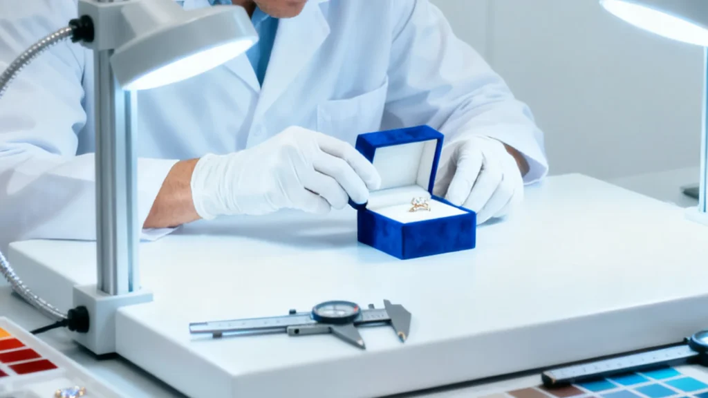 Quality check of Richpack jewelry packaging