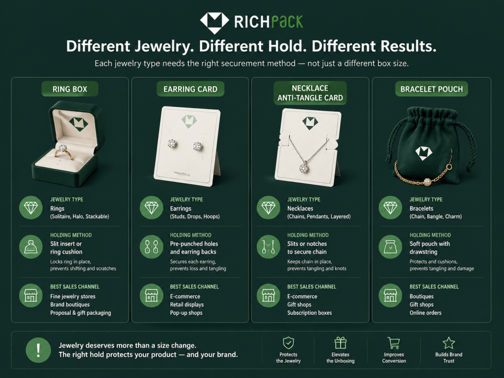 The Ultimate Guide to Small Batch Jewelry Packaging - Small Jewelry Packaging Types That Work Best by Product