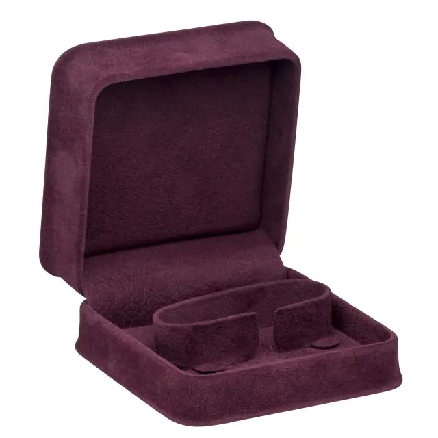 Suede Watch Bangle Box Burgundy | Custom Jewelry Packaging & Display Solutions – Richpack - Suede Bangle Box
