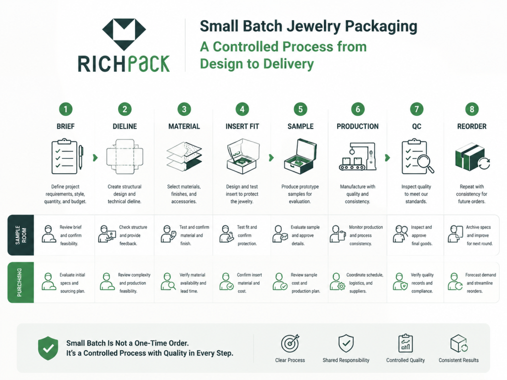 The Ultimate Guide to Small Batch Jewelry Packaging - The Small Batch Custom Packaging Process From Design to Delivery