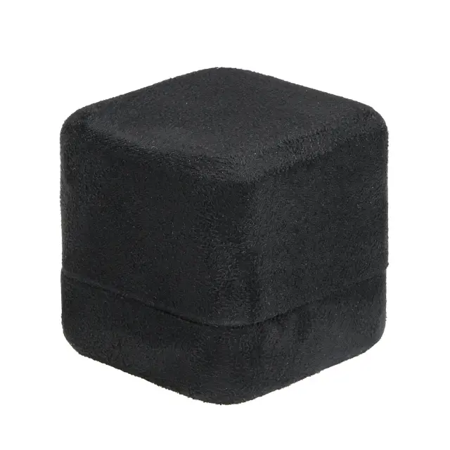 Ultrasuede Earring Box Black | Custom Luxury Jewelry Packaging Solutions – Richpack - Ultrasuede Earring Box 2