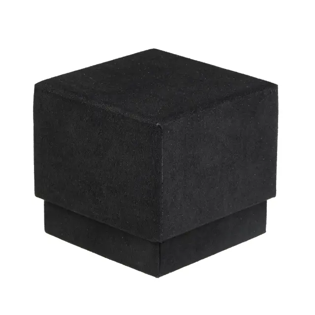 Ultrasuede Earring Box Black | Custom Luxury Jewelry Packaging Solutions – Richpack - Ultrasuede Earring Box 3