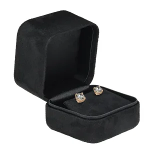 Ultrasuede Earring Box Black | Custom Luxury Jewelry Packaging Solutions – Richpack - Ultrasuede Earring Box 4