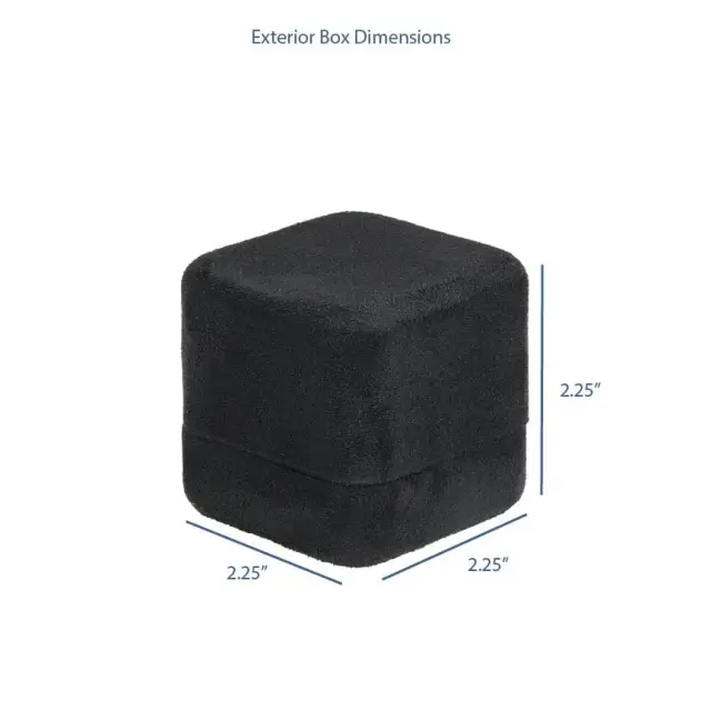 Ultrasuede Earring Box Black | Custom Luxury Jewelry Packaging Solutions – Richpack - Ultrasuede Earring Box 5
