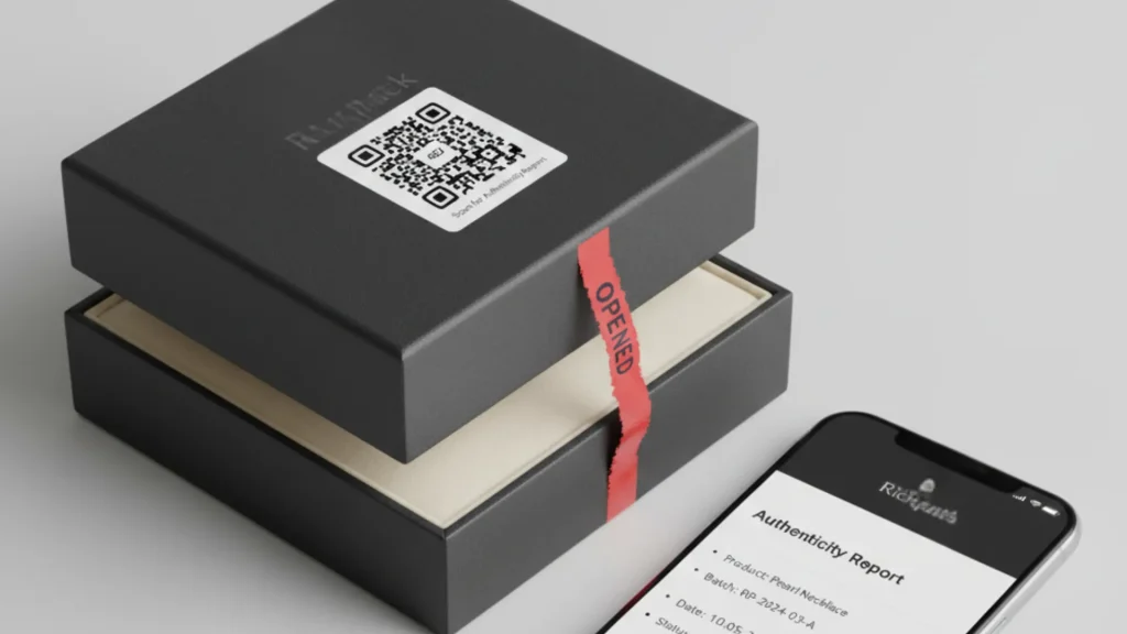 anti tamper and traceability qr code jewelry packaging