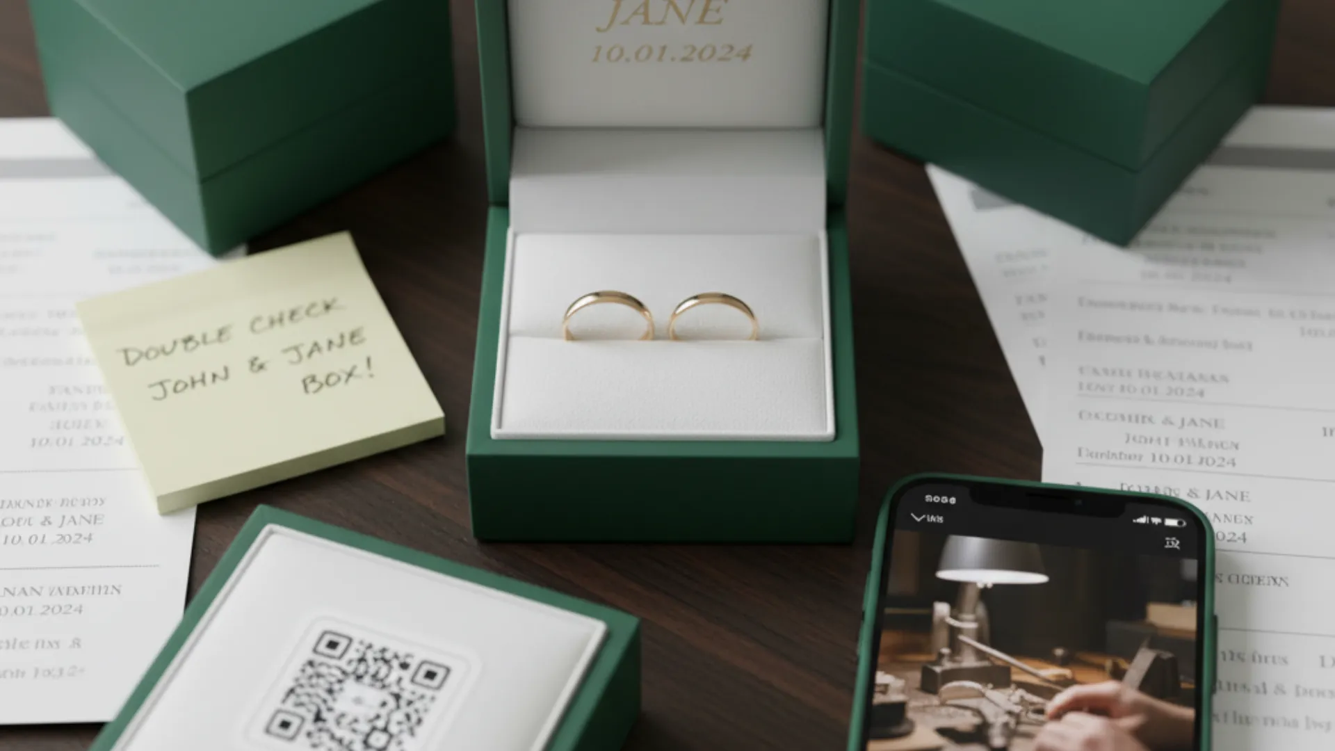 custom wedding ring box with personalization