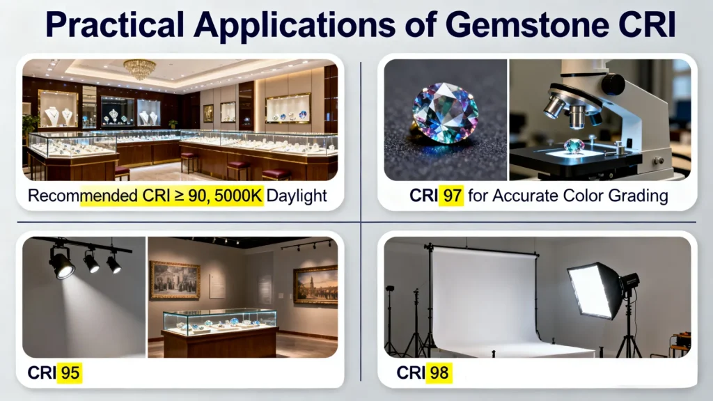 High-Conversion Jewelry Displays: Strategy & Design for Retail - gemstone cri practical applications jewelry lighting