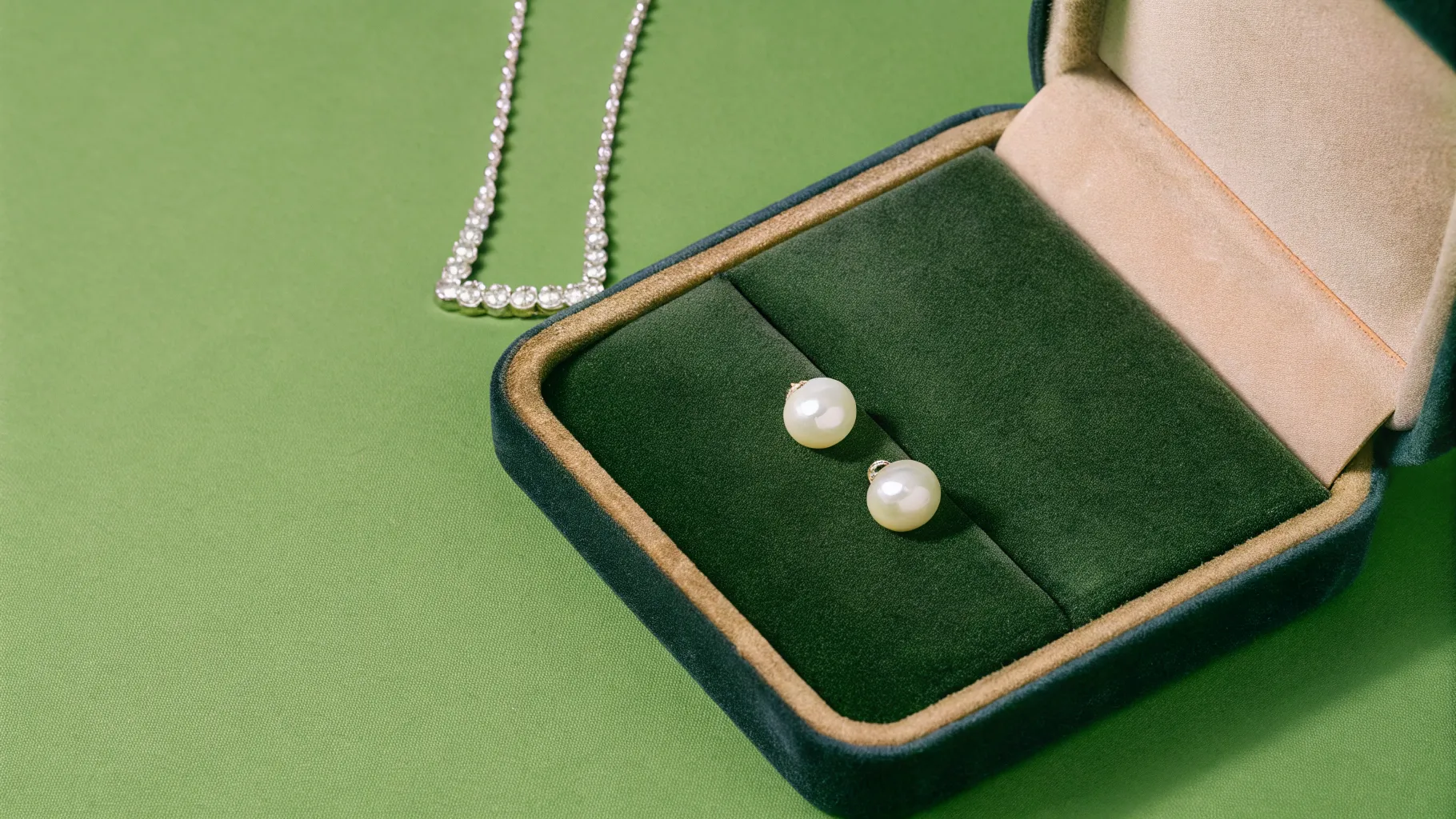green jewelry box compartments