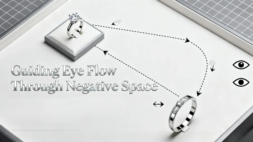High-Conversion Jewelry Displays: Strategy & Design for Retail - jewelry display guide eye flow through negative space