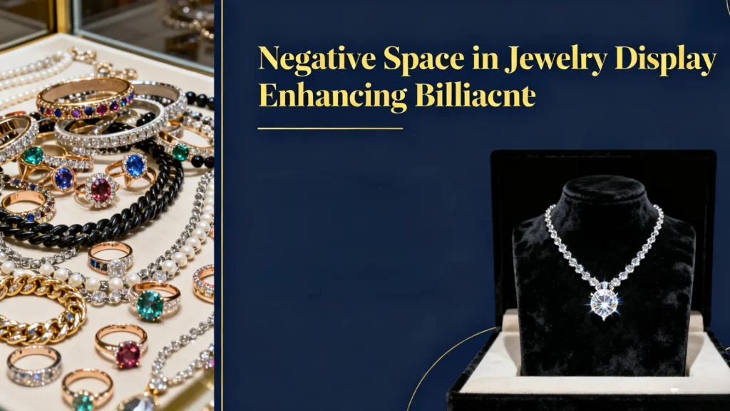 High-Conversion Jewelry Displays: Strategy & Design for Retail - jewelry display negative space enhancing brilliance