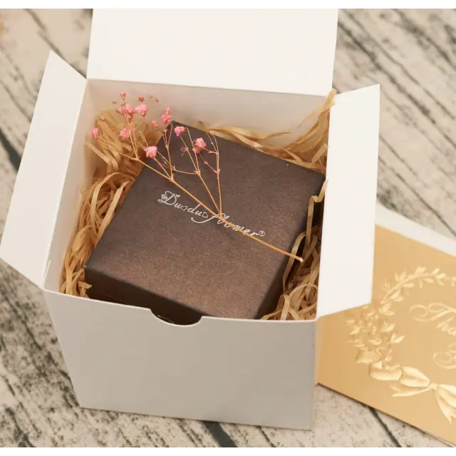 Little Present Boxes Pearl White Paper 3x3x3 | Custom Jewelry & Event Packaging – Richpack - little present boxes 5