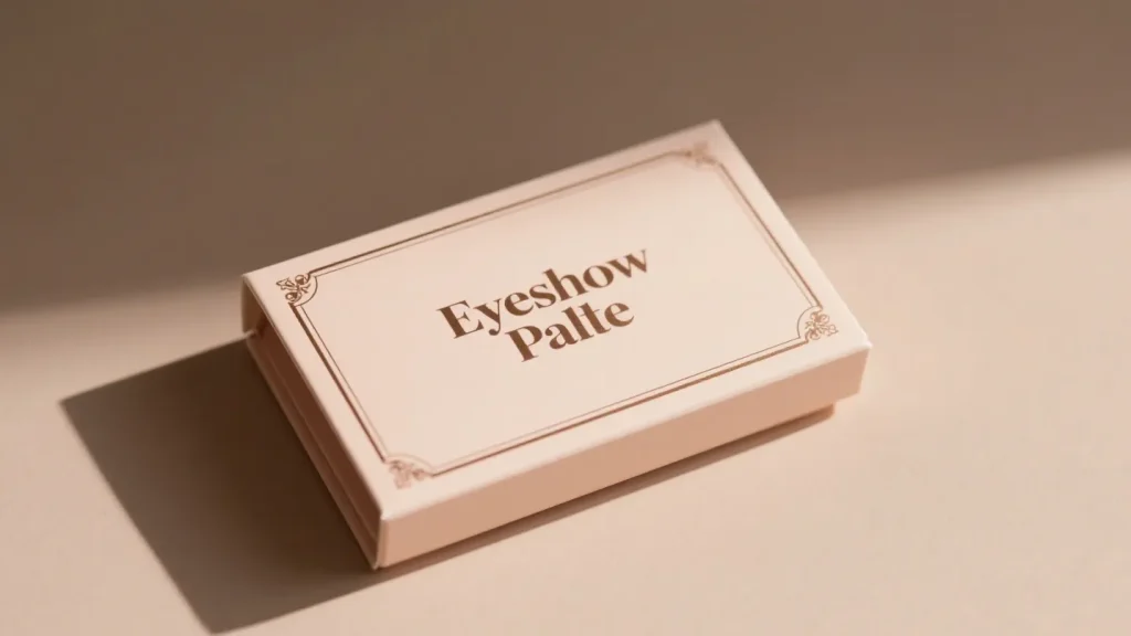 Minimalist makeup box packaging design eyeshadow palette