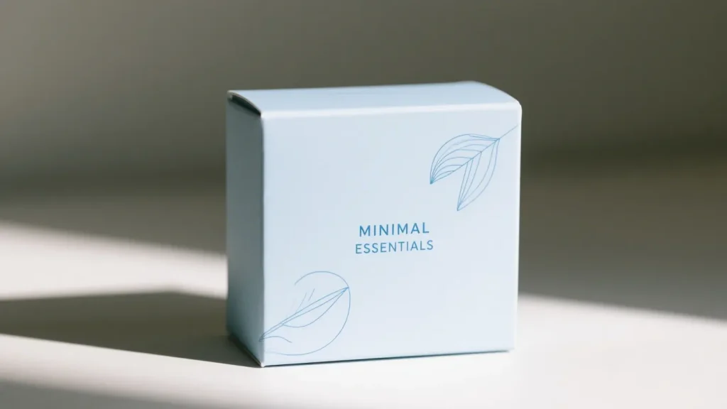 makeup box packaging design minimalist blue