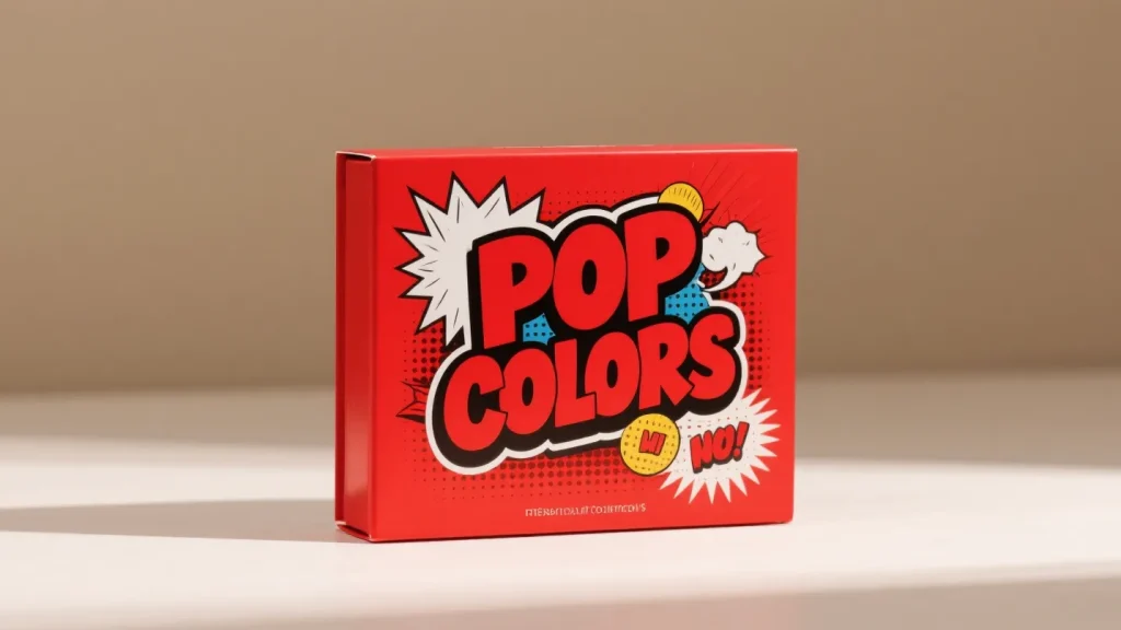 makeup box packaging design pop colors