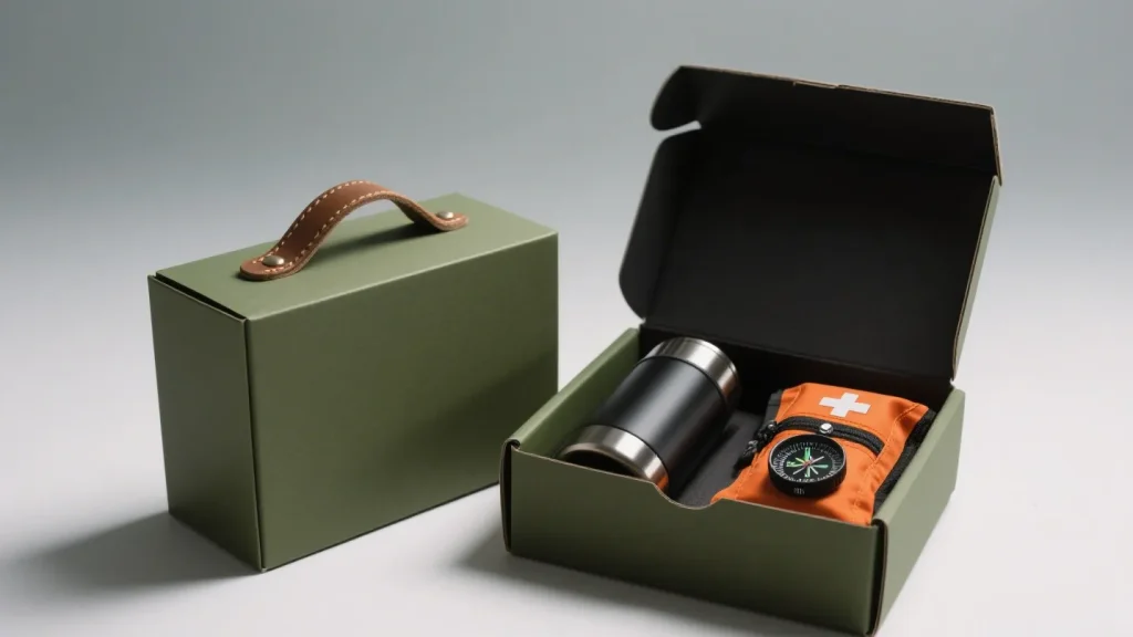 military green tactical gift box design