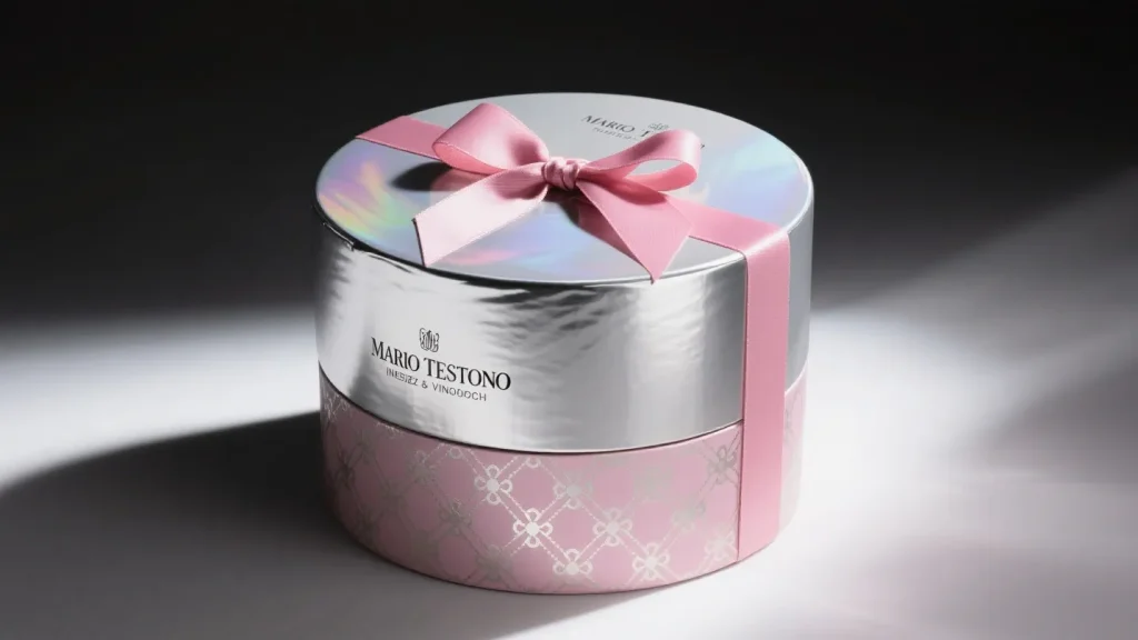 pink bow round women monthly gift box