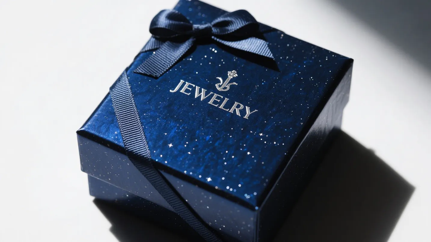 shiny blue jewelry women monthly gift box