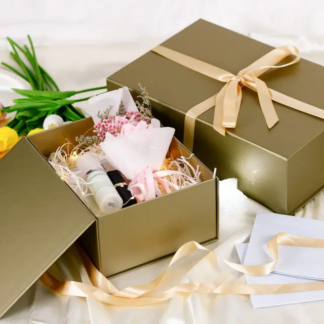 Wholesale Gift Boxes Gold Cardboard | Custom Jewelry & Event Packaging – Richpack - wholesale gift boxes 5