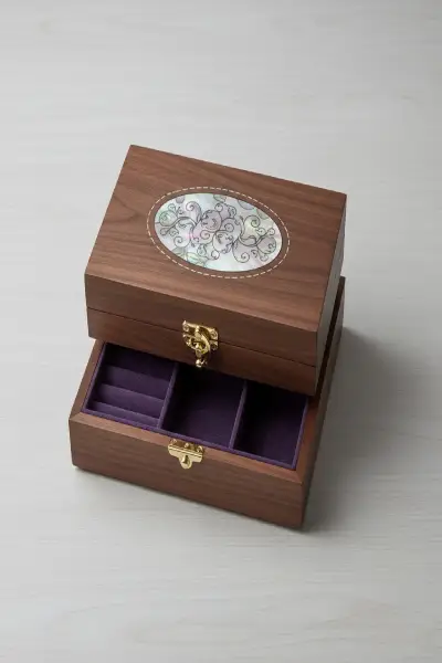 Finished Velvet Jewelry Box