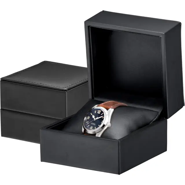 Leather Jewellery Boxes Black | Custom Bracelet & Watch Box – Richpack - leather jewellery boxes 1