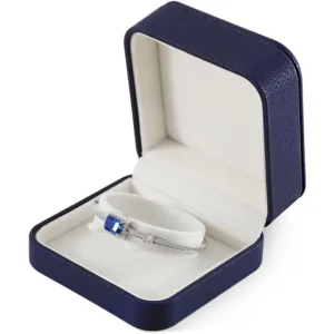 Nahkainen korurasia tummansininen | Muokattu muotirannekkeen pakkaus – Richpack - nahkainen korurasia