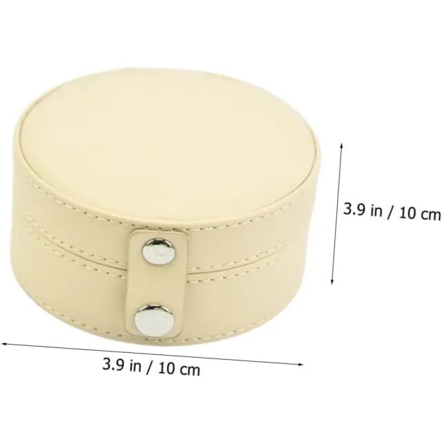 Leather Jewelry Boxes for Travel | Custom Beige Round Case – Richpack - leather jewelry boxes for travel 2