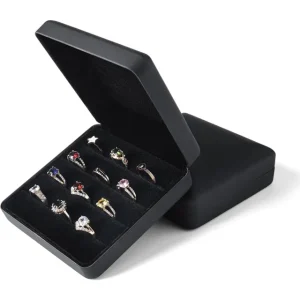 Leather Jewellery Boxes Black | Custom Bracelet & Watch Box – Richpack - leather jewelry organizer 2