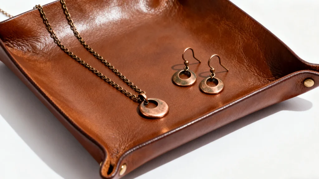 leather jewelry tray