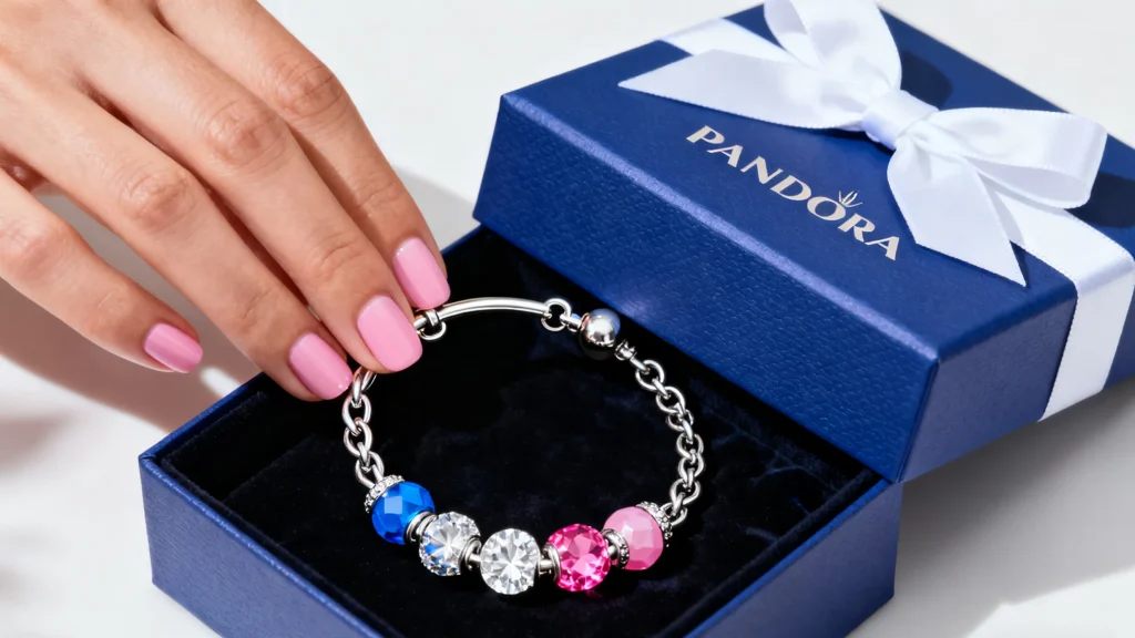 pandora bracelet in a small gift box