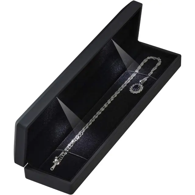 Jewellery Gift Box Pearl White | Custom Packaging by Richpack - single necklace jewelry box 5