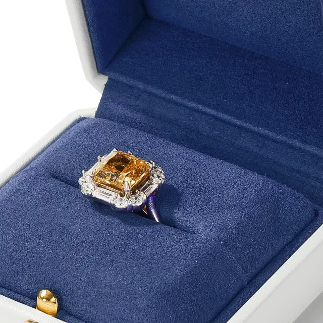 Коробочки для свадебных колец | Премиальная белая кожа и подкладка из роскошного синего бархата – Richpack – ​коробочки для свадебных колец 3