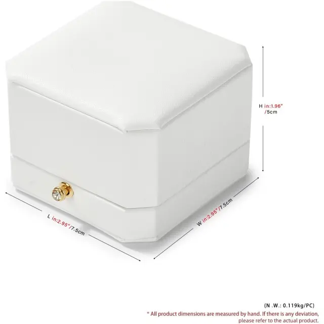 Коробочки для свадебных колец | Премиальная белая кожа и подкладка из роскошного синего бархата – Richpack – ​коробочки для свадебных колец 4