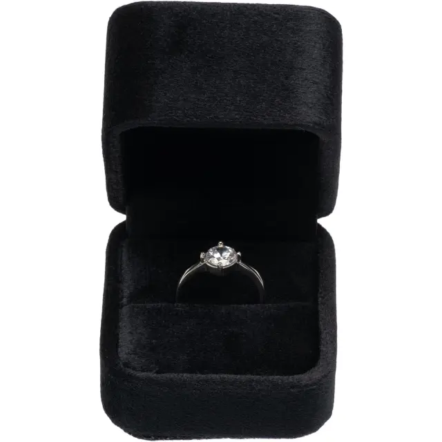Black Velvet Ring Box for Jewelry Brands | Custom Wholesale Packaging Solutions – Richpack - black velvet ring box 2