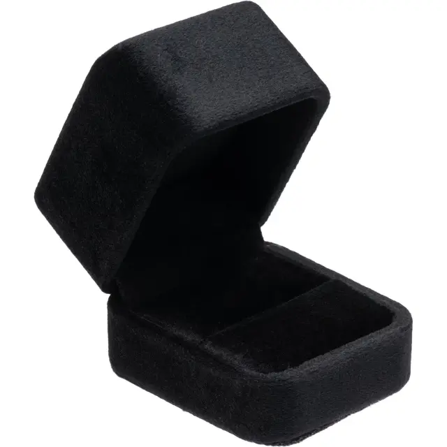 Black Velvet Ring Box for Jewelry Brands | Custom Wholesale Packaging Solutions – Richpack - black velvet ring box 3