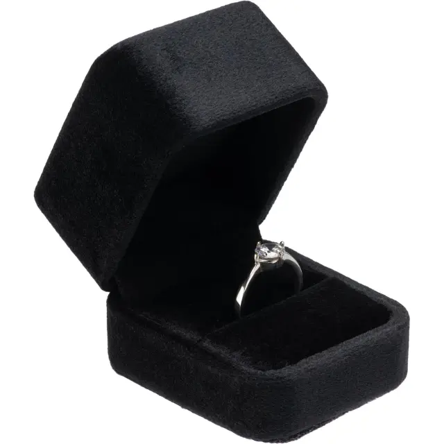 Blue Velvet Ring Box Wholesale | Custom Velvet Ring Packaging for Jewelry Brands – Richpack - black velvet ring box