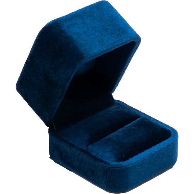 Blue Velvet Ring Box Wholesale | Custom Velvet Ring Packaging for Jewelry Brands – Richpack - blue velvet ring box 3
