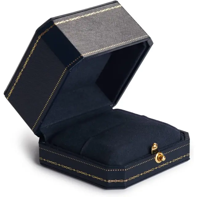 Custom Engagement Ring Box – Luxury Dark Blue Leather | Richpack - custom engagement ring box 5